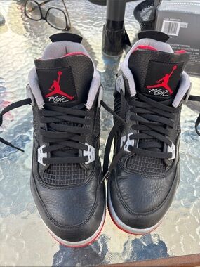 Nike GS Air Jordan 4 Retro Bred Reimagined FQ8213-006 US 7Y